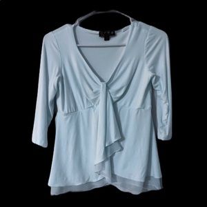 White 3/4 sleeve top size S